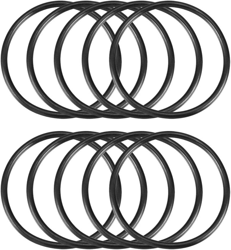 Nitrile Rubber O-Rings, 55mm OD 49mm ID 3mm Width, Metric Sealing Gasket, Pack of 10