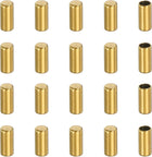 20 Pcs Stainless Steel Cord End Caps, 2 mm End Cap Barrel Beads Leather Cord End Caps for Jewelry Making DIY Tassel 5.5 mm Length Golden