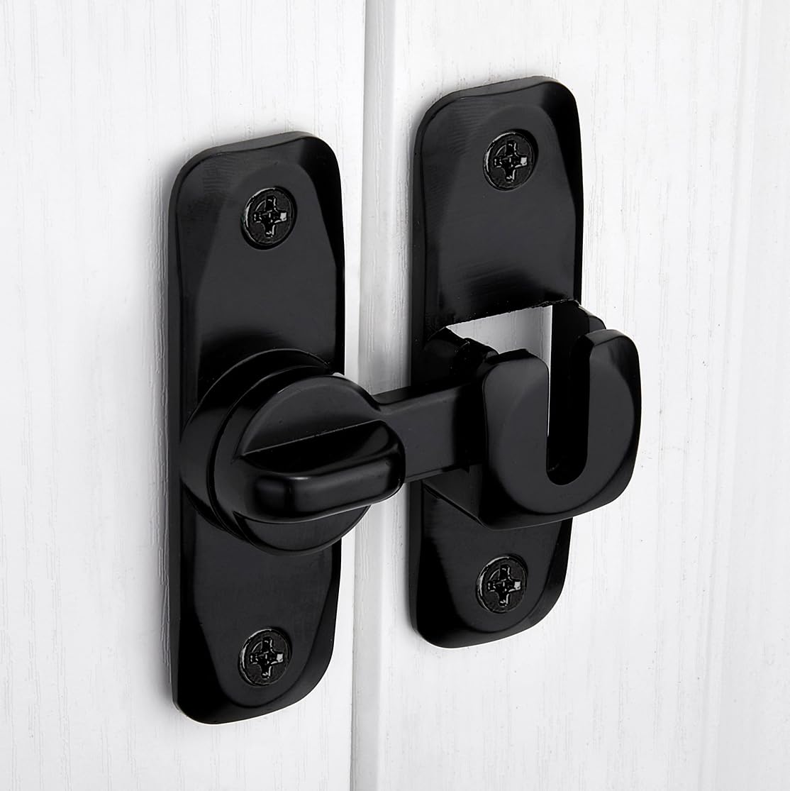 Black Barn Door Latches,90/180 Degree Gate Lock_B