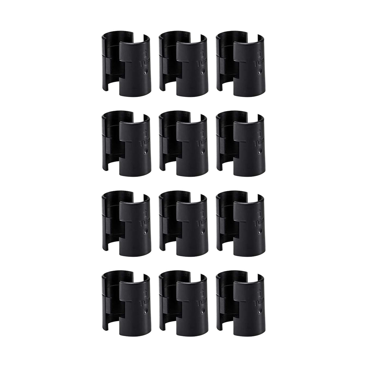 12Paria metallinen kaappi kiinnitys 3/4" pilarille, 24 kpl muovinen korvaaja