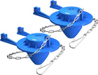 2-Pack Universeel 2" Toilet Flapper Vervangingsset - Duurzaam Rubber & RVS Ketting (Blauw)