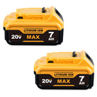 7.0Ah DCB200 Batteri Erstatning til Dewalt 20V Max Batteri 2Pack