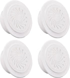 Round Vent Cover, ABS Plastic Adjustable Air Vent Cover White for 3.1" - 3.5" Diameter Hole 4pcs