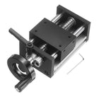 50mm Effective Stroke Length Manual Sliding Table, Double Optical Axis Slide Rail, BallScrew SFU1605, 16mm Diameter 5mm Pitch, 1 Start, Moved 5mm/Cycle, for CNC Machine