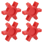4pcs L110 Jaw Coupling Insert, Urethane Flexible Solid Type Center Insert for L-Jaw Couplings, Red