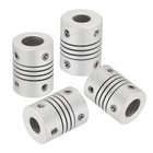 4Pcs Flexible Couplings 6.35mm to 8mm Aluminum Alloy Joint Connector, Flexible Shaft Couplings Motor Coupler for 3D Printer CNC Machine Motor Guide DIY Encoder D15 x L20mm