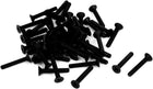 M4x25mm Phillips Nylon Countersunk Head Bolt Machine Screw Black 50Pcs
