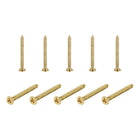 Brass Wood Screws, M4x40mm Phillips Flat Head Self Tapping Connector for Door, Cabinet, Wooden Furniture 10Pcs
