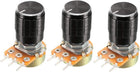 3Pcs 10K Ohm Variable Resistors Single Turn Rotary Carbon Film Taper Potentiometer W Knobs