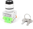 AC 660V 10A 1NO 1NC DPST Key Rotary Start Locking Push Button Switch