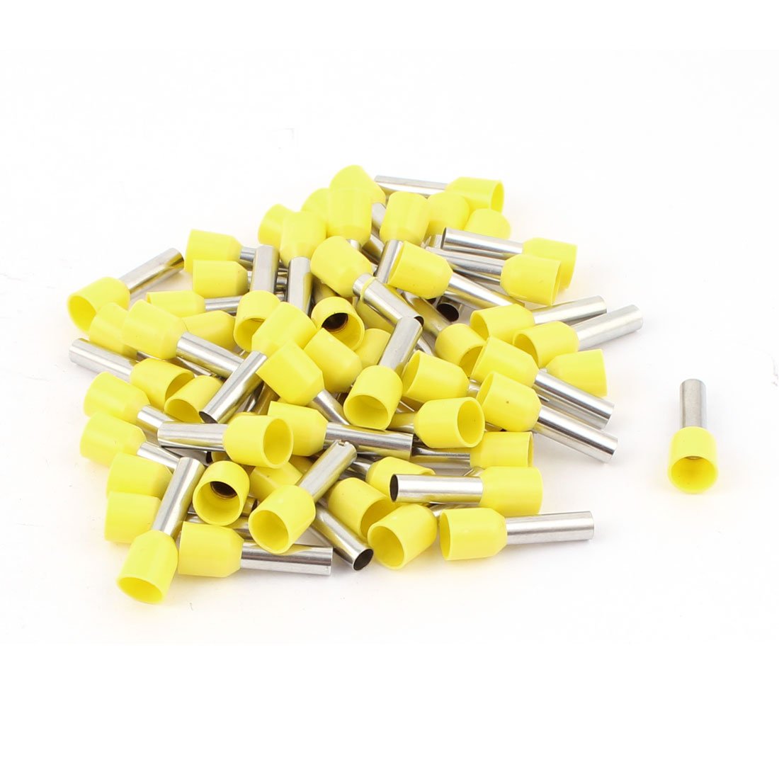 Wire Crimp Insulated Ferrule Cord End Pin Terminal AWG10 with 60 Piece, Yellow