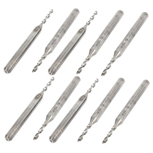 10pcs 1.5mm Tip Groove Flute Tungsten Carbide Micro PCB Drill Bits