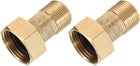 2Pcs Brass Water Meter Pipe Fittings, G3/4" Male x G1" Female Threaded Brass Hex Nipple Connector with Seal Washer for Water Meter Coupling Replacement and Repair