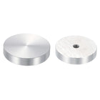 40mm 50mm Dia 10mm Thickness M8 Thread Aluminum Disc Hardware for Glass Table,8in 1 Set