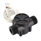 G1/2 Hall Effect Liquid Water Flow Sensor Switch Flowmeter Counter DC5V 1-30L/min Black YF-S201 4 Wire