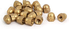 20pcs M5 Female Thread Nut DIN1587 Dome Cap Head Hex Brass Tone