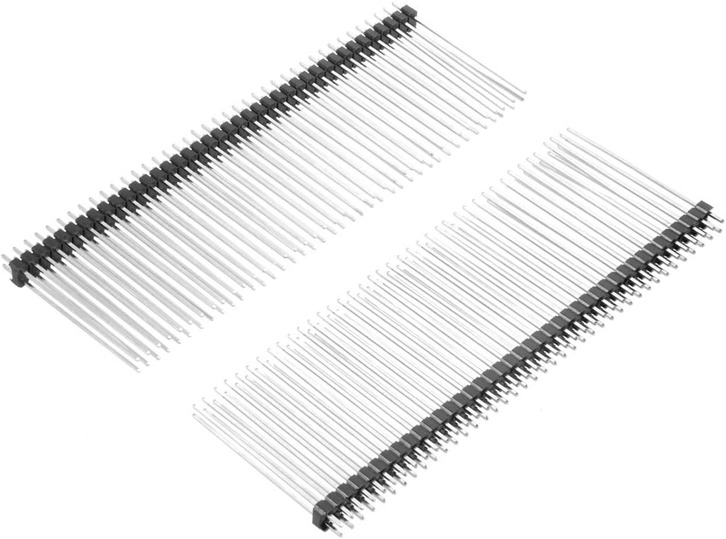 10Pcs 2.54mm Pitch 40-Pin 30mm Long Double Row Straight Connector Pin Header Strip for Prototype Shield