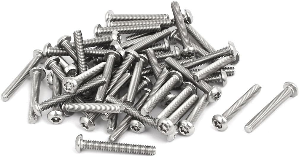 M4 x 30mm 304 Stainless Steel Torx Security Pan Head Screws Fasteners 50PCS