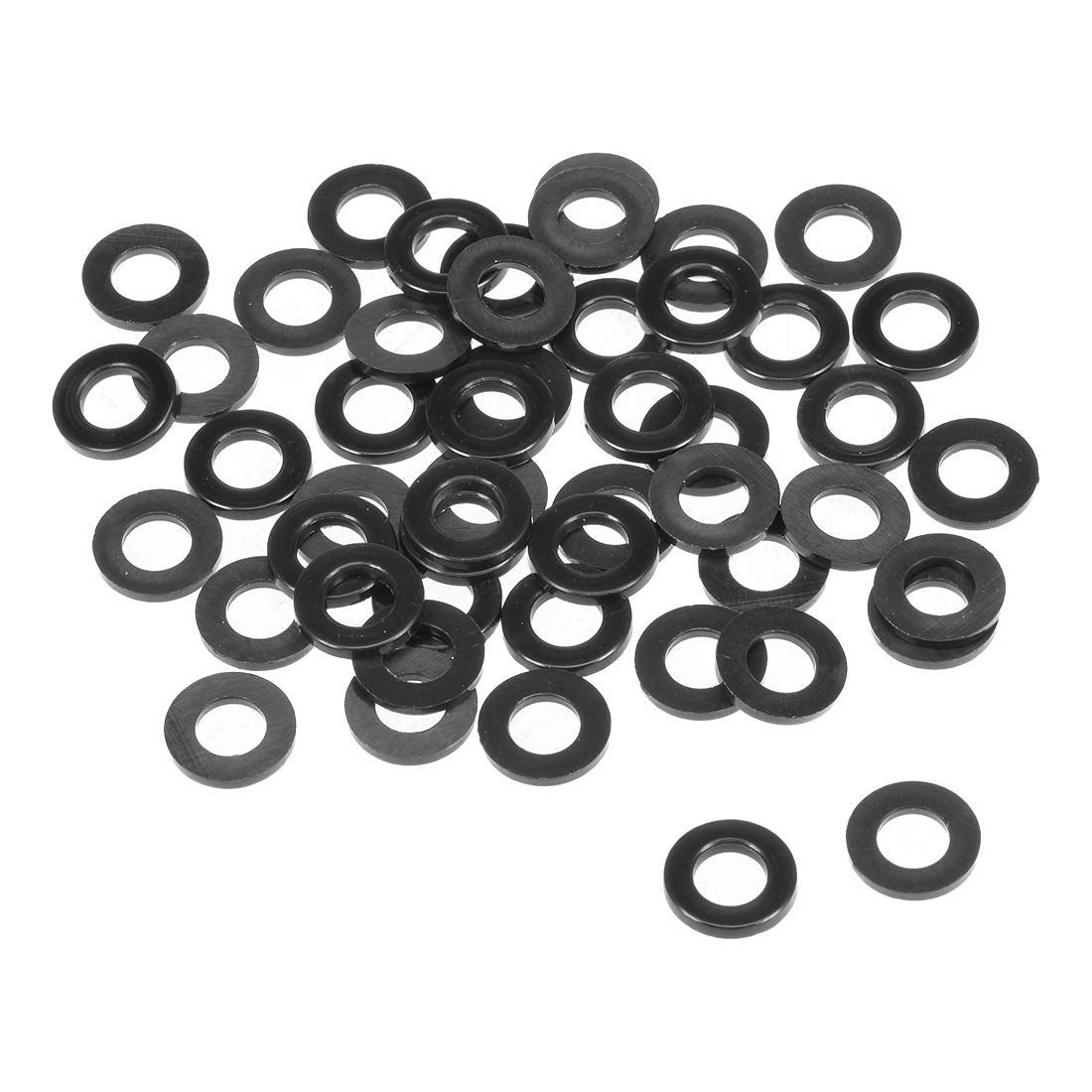 Nylon Flat Washers 12mm OD 6mm ID 1.5mm Thickness for Faucet Pipe Water Hose, Pack of 50