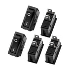 5 Pcs SPST On Off Black Snap in Boat Rocker Switch AC 250V/16A 125V/16A