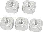 Square Nuts,M6x12mmx5mm Metal Square Nuts Silver Tone 5pcs