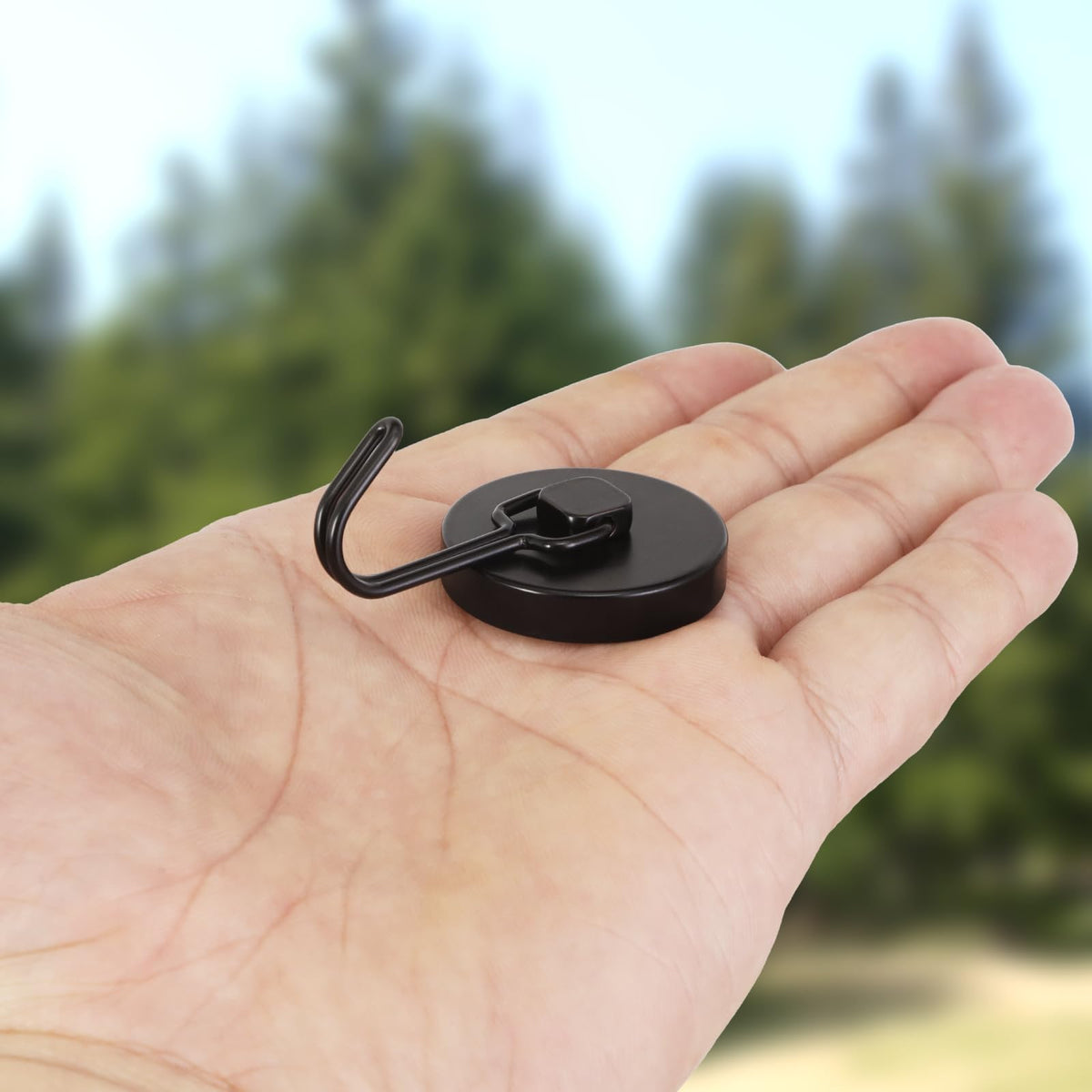 LinkMejor Ganci Magnetici per Sgancio, Ganci Neri da 130lb Cruise, 4 Confezione