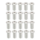 M6x17mm Hex Socket Head Insert Nut Screw Post Sleeve Nut for Furniture 20pcs