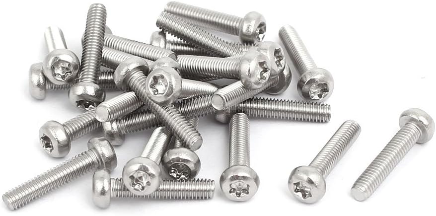 M3x14mm 316 Stainless Steel Pan Head Torx Socket Cap Security Screw 25pcs