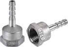 304 Stainless Steel Hose Barb Fitting Coupler, 8mm Barb x PT1/2 Female Thread Pipe Adapter, 2Pcs
