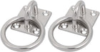 304 Stainless Steel 6mm Thickness Ring Square Shape Fixed Pad Eye Plate 2pcs