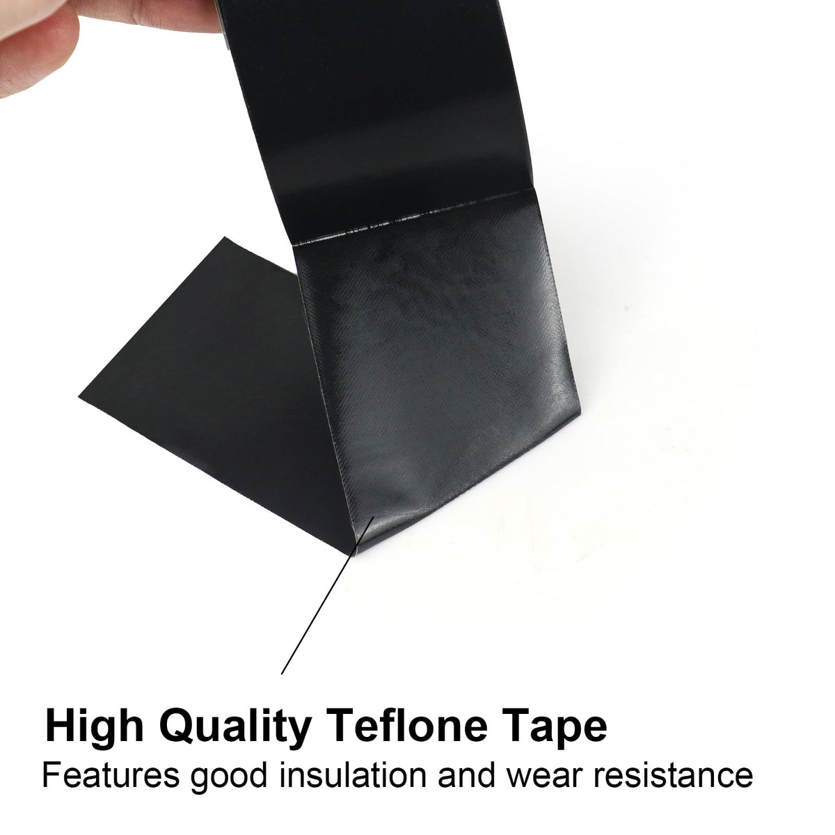 LinkMejor Black PTFE Teflonn Glass Cloth Tape, 2'' x 33ft High Temperature Tape Fiberglass Adhesive, Heat Resistant for Fabric,High-Speed Sealing Machine,Vacuum Sealer Machine,1 Pack