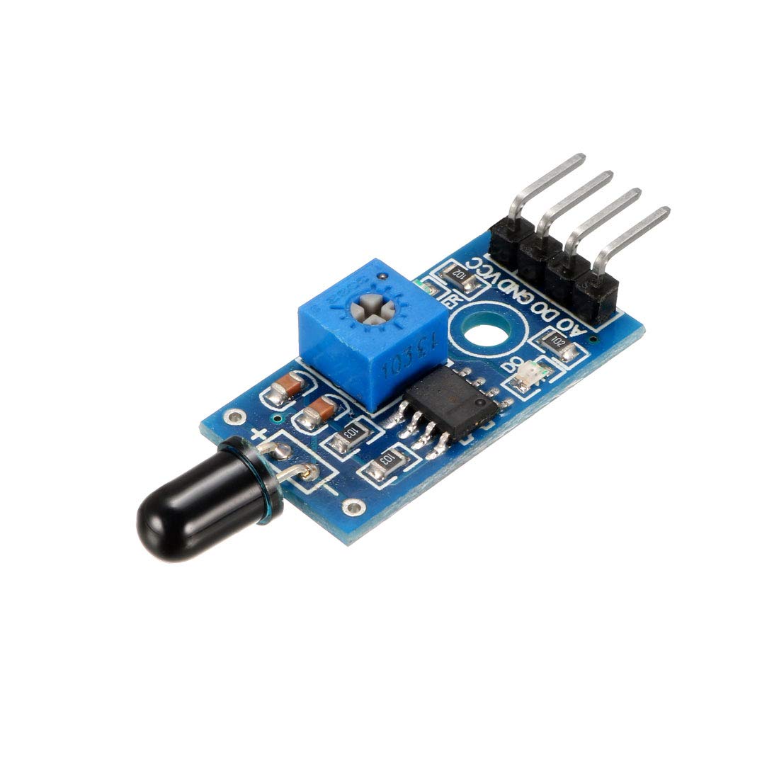 IR Flame Sensor Module Detector 4 Pin Temperature Detecting for