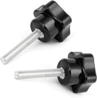 M6 x 35mm Male Threaded Star Shape Clamping Knob Grip 2 Pcs
