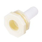 Bulkhead Fitting Adapter 25mm Barbed x G1 Female ABS White for Aquariums, Water Tanks, Tubs, Pools