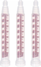 3 Pcs Epoxy Tubes Static Mixer, 5.04-inch Plastic Resin Mixing Nozzle Round Connector for AB Glue Adhesive Gun Applicator 50ml Cartridges, Red