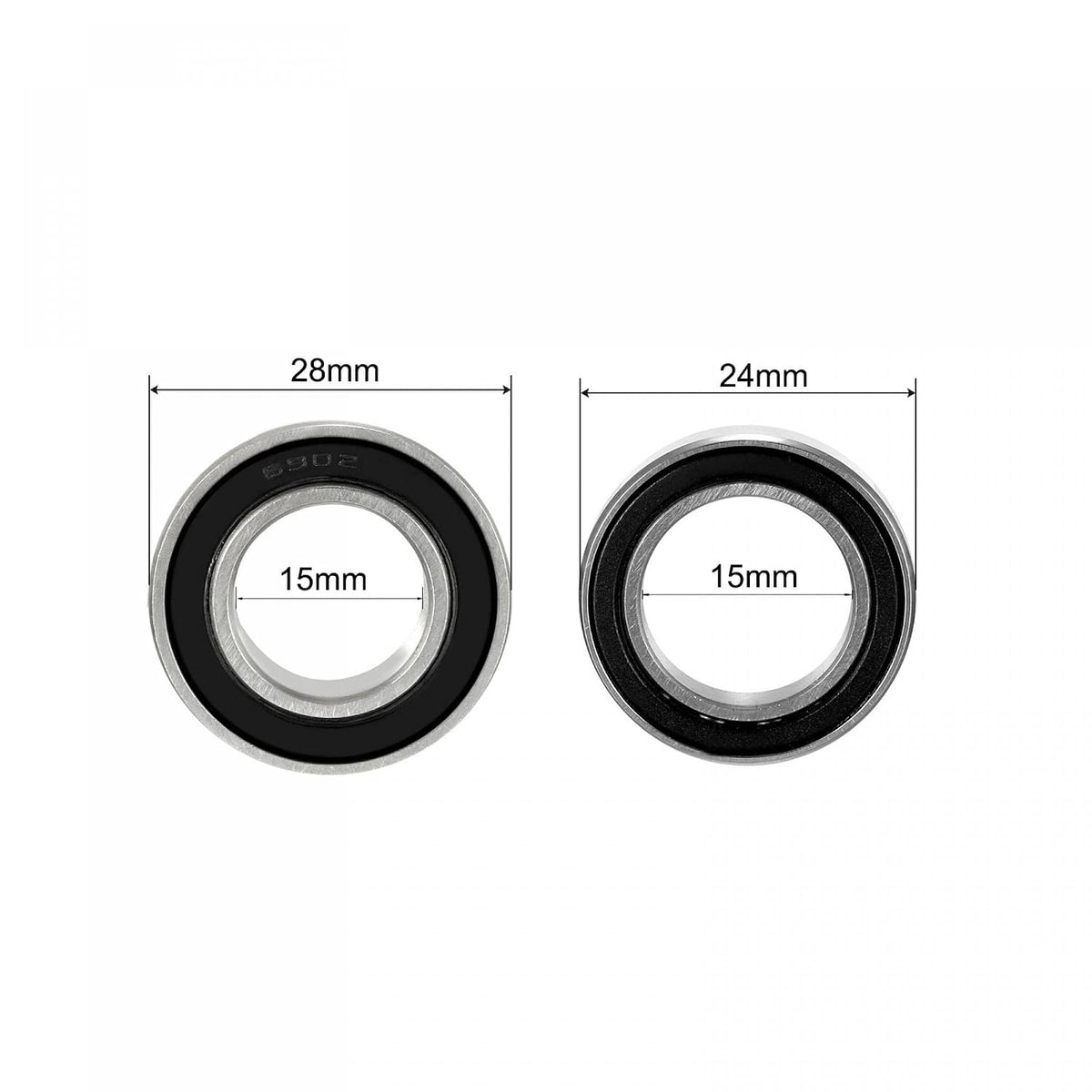 20 ตัว 6802-2RS 6902-2RS ลูกล็อกลูกบอลล์กลางลึก ปิดกันสองเซลล์