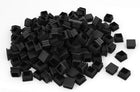 20mm x 20mm Plastic Square Shaped Blanking End Cap Tube Insert Black 200pcs