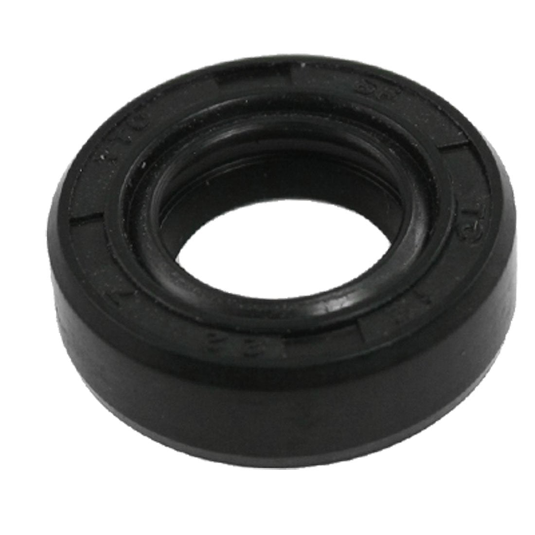 Metric Rotary Shaft Oil Seal 12x22x7mm TC Double Lips Rubber, Black