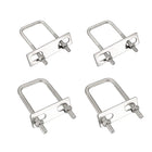 Square U-Bolts 1-5/8"(40mm) Inner Width 2Pcs, 1-3/8"(35mm) Inner Width 2Pcs 304 Stainless Steel M6 with Nuts Frame Straps