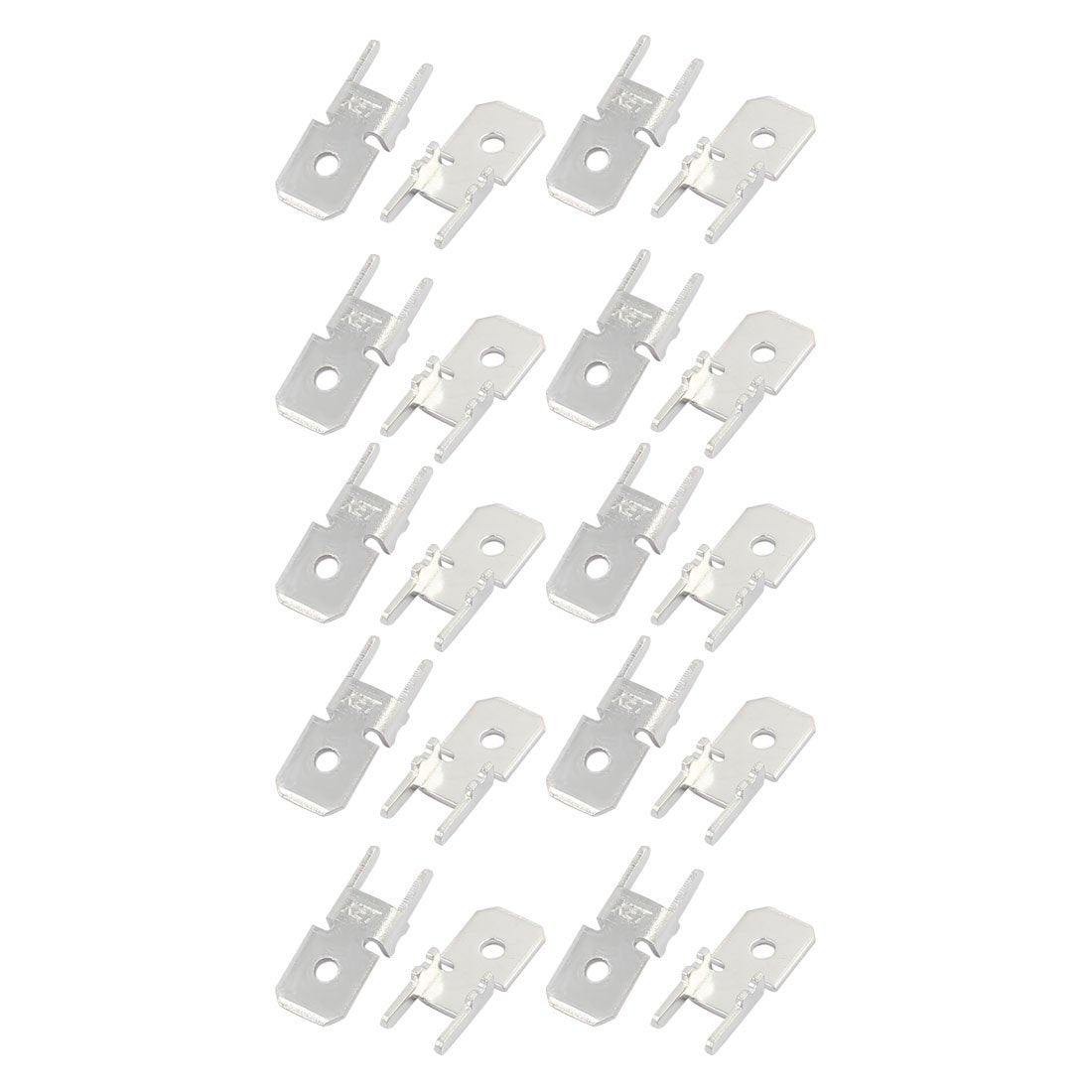 20Pcs 6.3mm Width Male Insulated Crimp Spade PCB Male Terminal Fasten Connector