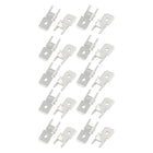 20Pcs 6.3mm Width Male Insulated Crimp Spade PCB Male Terminal Fasten Connector