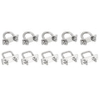 Square U-Bolts 4Pcs 1" (25mm) Inner Width M6 M8 Two Each 304 Stainless Steel with Nuts Frame Straps