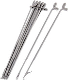 LinkMejor Metal Handcraft Bead Organizing Knitting Crochet Hook Needle 10pcs Gray