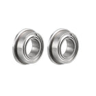 SMF74ZZ Flange Ball Bearing 4x7x2.5mm Double Metal Shielded Stainless Steel Bearings 2pcs