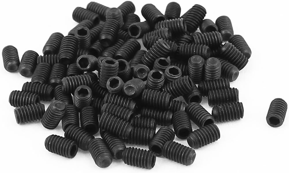 M3x5mm 12.9 Alloy Steel Hex Socket Set Cap Point Grub Screws 100pcs