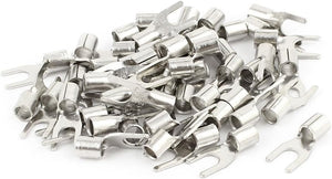 50PCS Uninsulated Furcate Fork Terminals Cable Lug SNBS5.5-4 AWG 12-10
