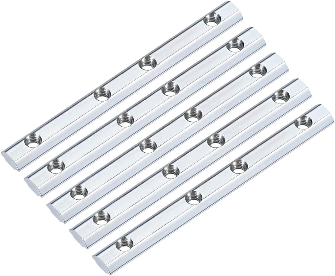 Straight Line Connector, 3.9 Inch Joint Bracket for 2020 Series T Slot 6mm Aluminum Extrusion Profile, 5 Pcs