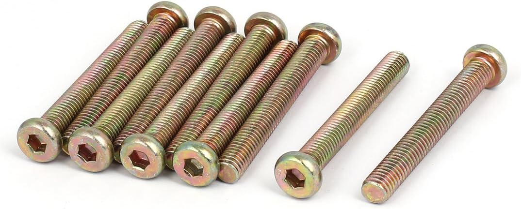 M8 x 60mm Fully Thread Hex Socket Drive Flat Head Screws Bolts Fasteners 10PCS