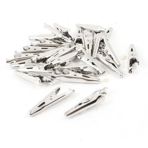 a13092500ux0331 25 Pcs Silver Tone Alligator Clips Test Clips Crocodile Clamps (Pack of 25)