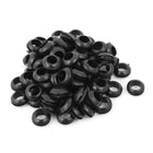 Rubber Armature Bar Electric Cable Protector Ring Wiring Grommets 10mm Inner Dia 80pcs Black